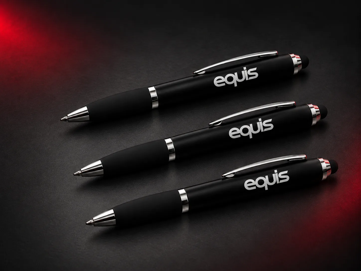 Bolígrafos personalizados con logo de empresa, producción de FOCUS+