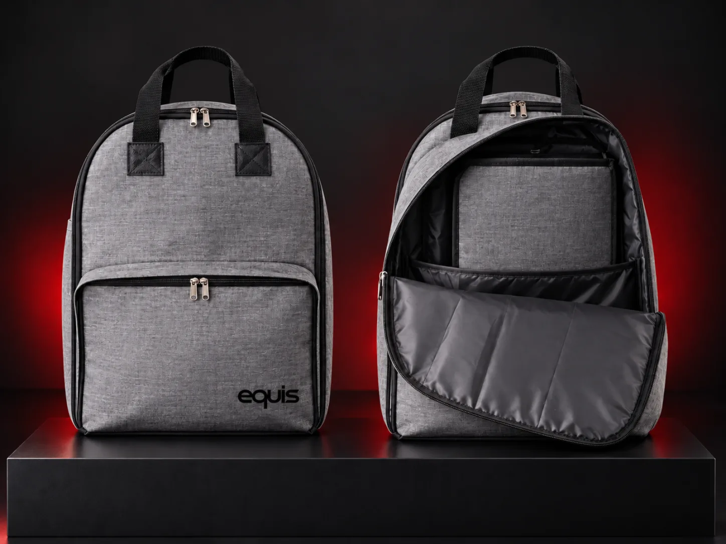 Mochila personalizada con logo de empresa, producción de FOCUS+