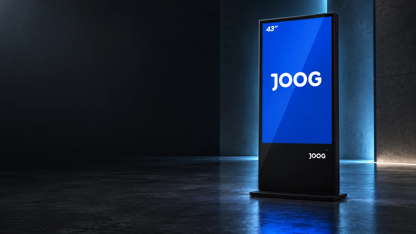 Tótem JOOG de 43 pulgadas, render de producto