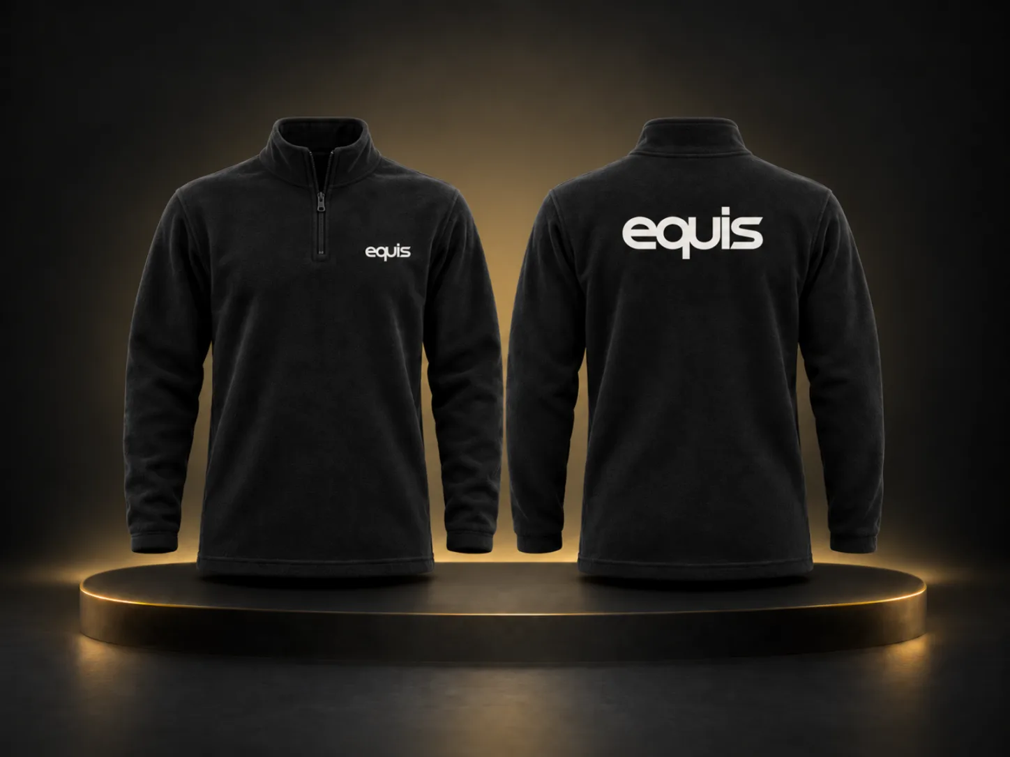 Buzo con polar personalizado con logo de empresa, producción de FOCUS+
