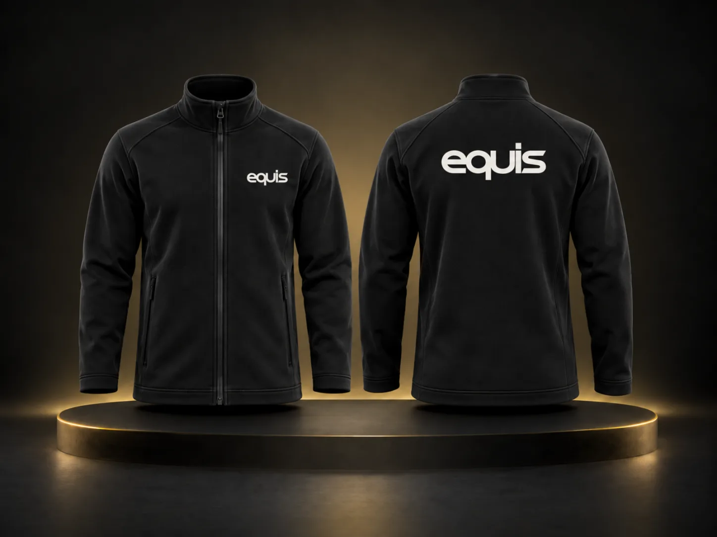 Campera de neoprene personalizada con logo de empresa, producción de FOCUS+