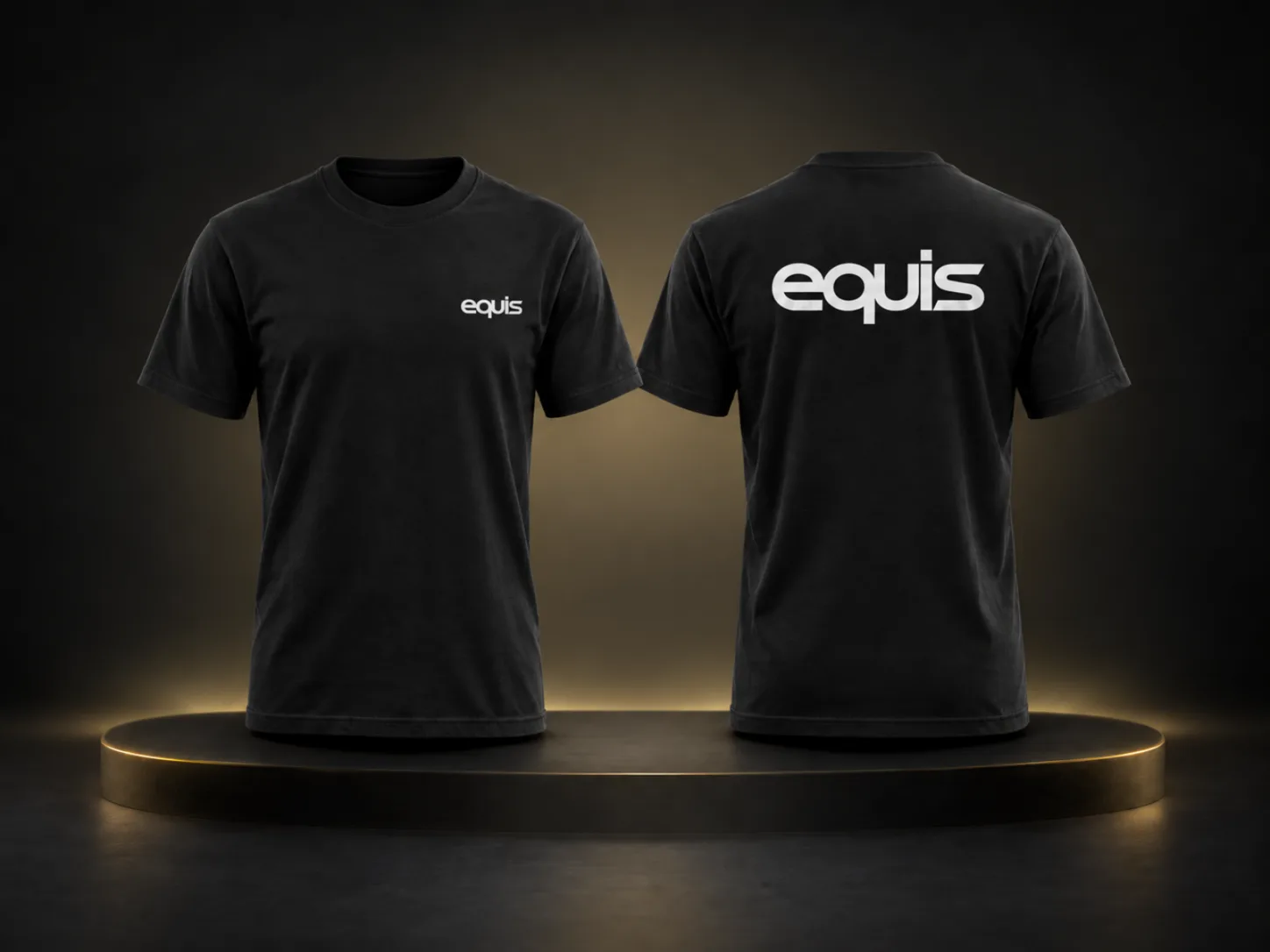 Remera manga corta personalizada con logo de empresa, producción de FOCUS+